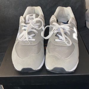 Gray and white suede with reflector